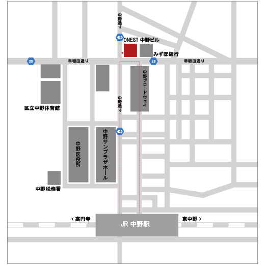 フジワーク東京本社地図